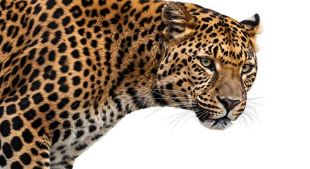 Fototapeta premium Majestic Leopard Portrait Close up Wild Cat Powerful Predator Wildlife Photography Big Cat Spotted