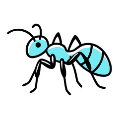 ant doodle icon vector illustration