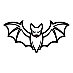 bat doodle icon vector illustration