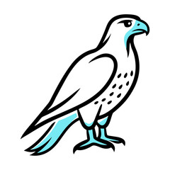 hawk doodle icon vector illustration