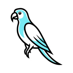 parrot doodle icon vector illustration