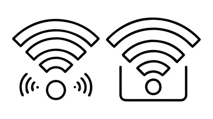 wi fi signal icon icon, electronics line art, electronics vector - simple black line art icon of wi fi signal icon perfect for logos, and electronics-themed designs.