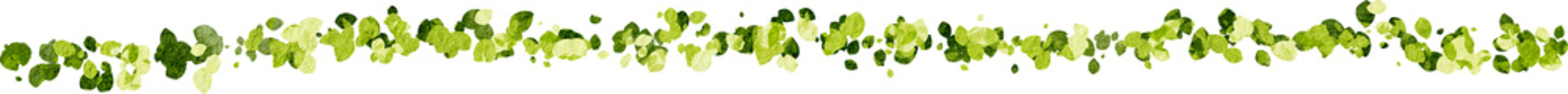 Hanging plants in watercolor style with green leaves
