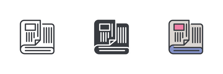 Newspaper vector icon