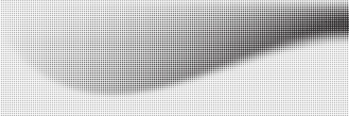 Halftone gradient. Dotted gradient, smooth dots spraying and halftones dot background seamless horizontal geometric pattern vector template set.