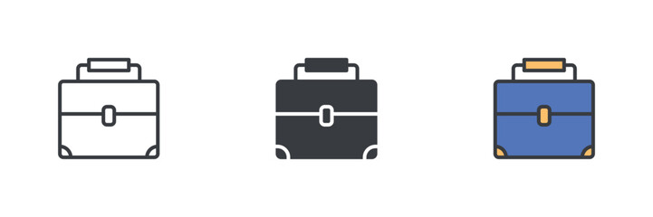 Briefcase vector icon