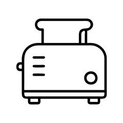 toaster icon, electronics line art, electronics vector - simple black line art icon of toaster perfect for logos, and electronics-themed designs.