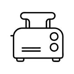 toaster icon, electronics line art, electronics vector - simple black line art icon of toaster perfect for logos, and electronics-themed designs.