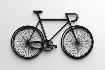 Fototapeta premium A minimalist graphic design illustration of bike.