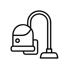 vacuum cleaner icon, electronics line art, electronics vector - simple black line art icon of vacuum cleaner perfect for logos, and electronics-themed designs.