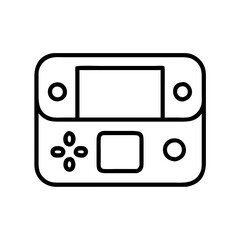 video game console icon, electronics line art, electronics vector - simple black line art icon of video game console perfect for logos, and electronics-themed designs.