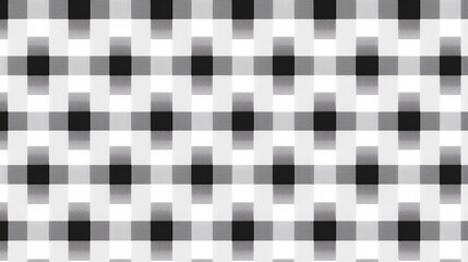 Fototapeta premium Black and White Plaid Vector Texture for Seamless Patterns and Designs