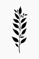 Plant illustration silhouette minimalist vector
