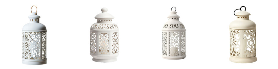 Elegant and glowing lanterns of various shapes and sizes decorating a warm and cozy outdoor or indoor space creating a serene and inviting atmosphere for a special holiday event