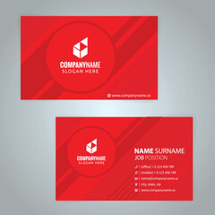 Set of red Modern Corporate Business Card Design Templates, vector eps 10
