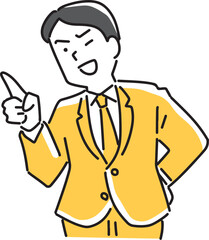 指摘する男性社員