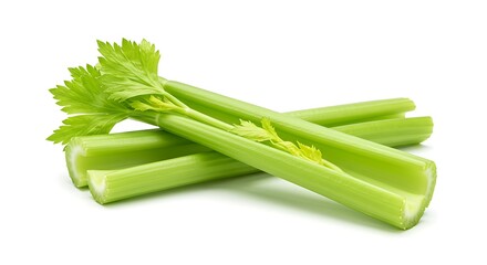Fresh Green Celery Stalks Healthy Food Vegetable Diet