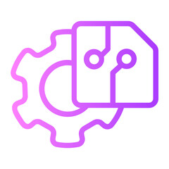 Gear  gradient icon