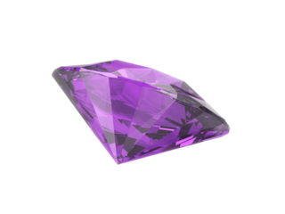 Diamond natural Purple Sapphire with high quality, transparent background