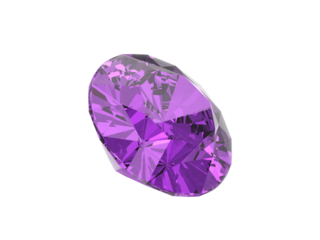 Diamond natural Purple Sapphire with high quality, transparent background