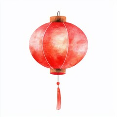 Obraz premium Watercolor lantern art cultural celebration home decor bright environment artistic perspective, isolated on white background
