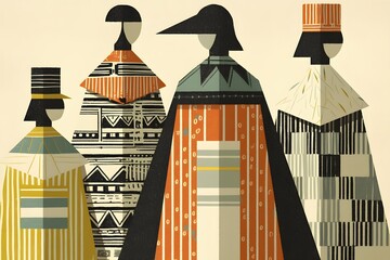Urban setting cultural showcase fashion and art merging tradition with modernity