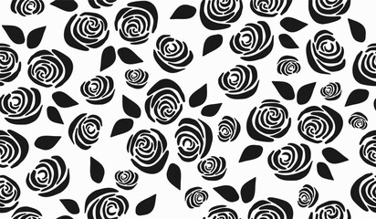 Cute rose flowers pattern background vector design