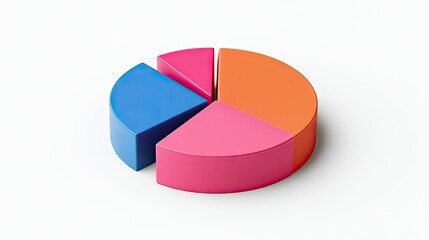 Colorful 3D Pie Chart Data Visualization