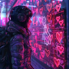 Urban love story digital interaction cityscape photography nightlife close-up emotions