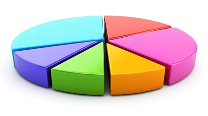 Colorful 3D Pie Chart Data Visualization