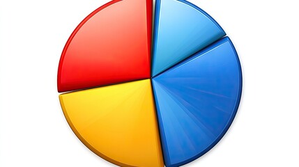 Fototapeta premium Colorful 3D Pie Chart Data Visualization