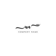 Obraz premium Minimalist UA Logo Design with Abstract Feather Element