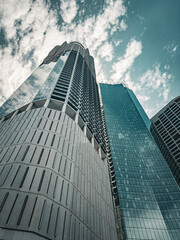 Brisbane Modern Skyscrapers: Minimalist Urban Architecture for Business and City Living. Queensland. Australia