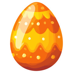 Easter egg pattern orange art vector