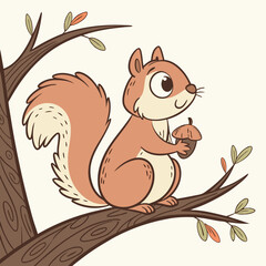 squirrel with acorn