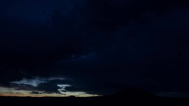 Capulin Volcano passing storm New Mexico