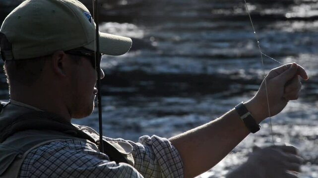 Getting ready to flyfish on the Animas River.