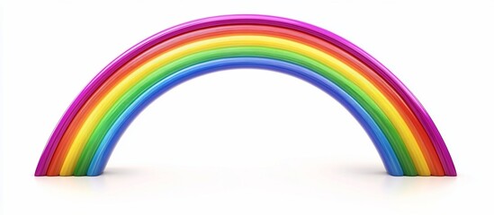 Obraz premium Vibrant Rainbow Arch: A Colorful 3D Render