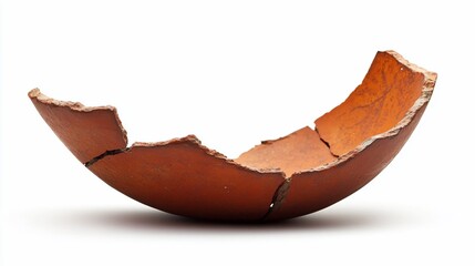 Fototapeta premium Broken Terracotta Pot Shard: A Study in Fragmentation