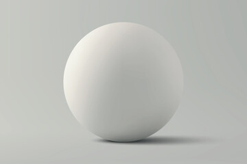 White sphere on a gray gradient background