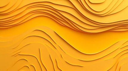 Abstract Yellow Wave Pattern Background Design