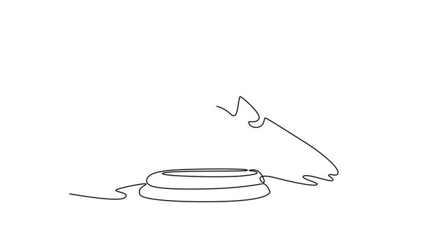 International Human Rights Day Concept. Single line draw design. Full length animation illustration. High quality 4k footage.