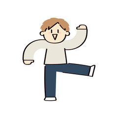 喜ぶ男性のイラスト