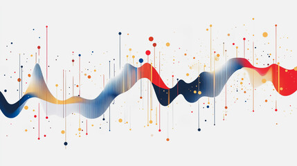 Obraz premium Abstract white background with Colorful charts and graphs with statistics to innovative analyze business potential and forecast future development of companies growth.