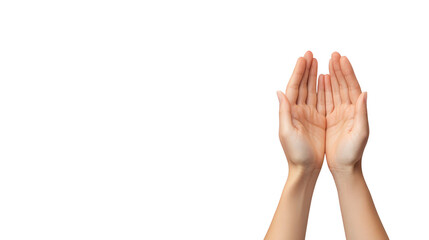 Obraz premium Hands reaching for the sky, a symbol of hope, aspiration and new beginnings uplifted