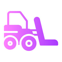 Forklift gradient icon