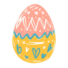 Cute easter egg illustration food vector