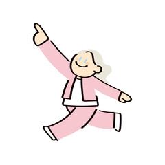 指を差す子供のイラスト