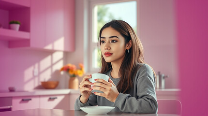 Woman Relaxing in Fresh Air &ndash; Peaceful and Refreshing Outdoor Moment