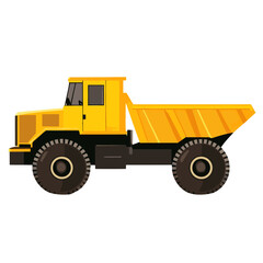 Fototapeta premium Truck illustration construction vehicle vector